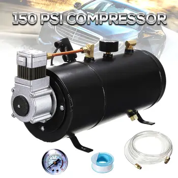 

150PSI 12V Metal Tube Air Compressor With Hardware Accessories H004