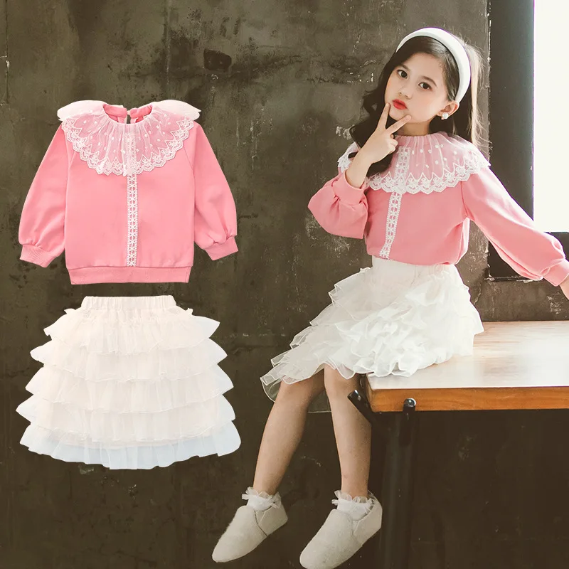 

Girls Spring Clothing Set 2020 New Style Online Celebrity Middle And Large Children Western Style Suit Skirt Little Girl Fashion