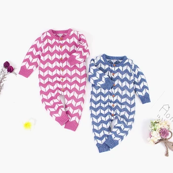 

Kids Baby Girl Boy Knitted Romper 2019 Fashion Unisex Kids Long Sleeve Autumn Winter Jumpsuit Knitwear Infant Boys Girls Clothes
