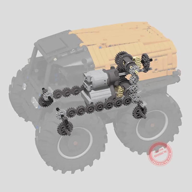 MOC Technic автомобили ATV автомобиль RC двигатель мощность функция MOC-10677 строительный блок кирпичи игрушки подарки на день рождения ребенка