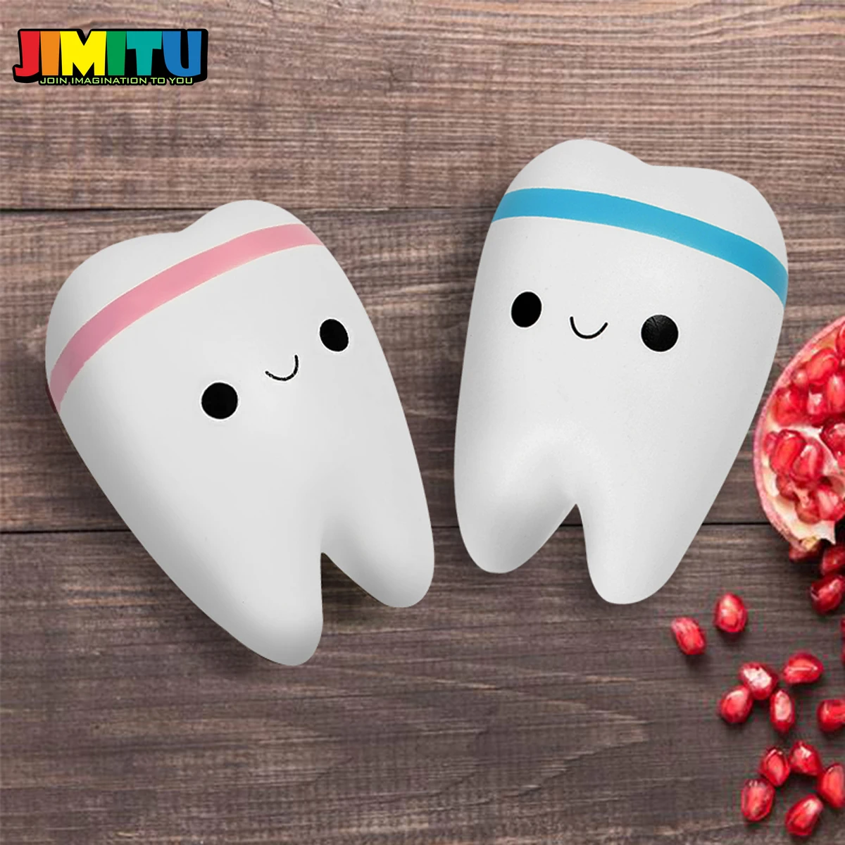 JIMITU 11 см, новинка, игрушка, мягкий зуб, медленно поднимающийся, Kawaii, мягкий, сжимающий, милые игрушки, подарок для детей