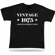 Camiseta impresa, camiseta vintage, 1975 años, regalo de feliz cumpleaños, idea original