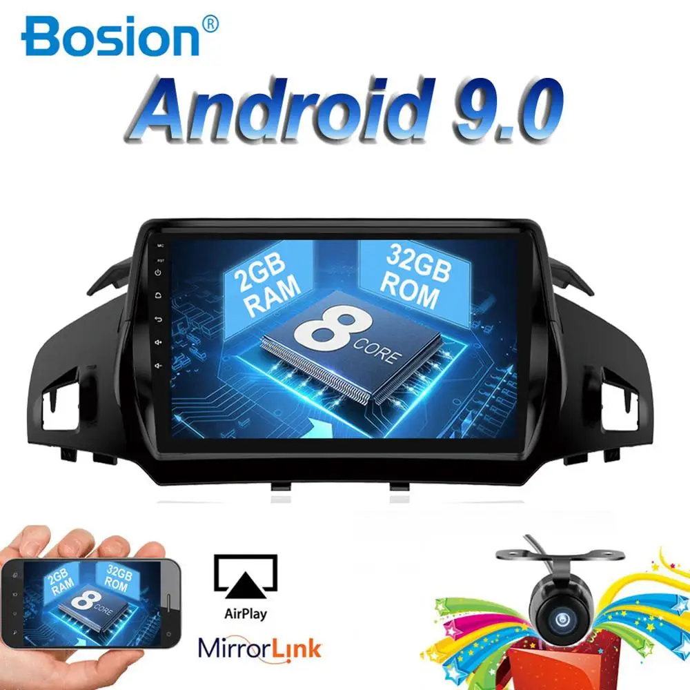 

Android 9.0 Unit Car radio Stereo Audio GPS navigator dvd Intelligent Multimedia Player for Ford Kuga 2013 2014 2015 2016 2017