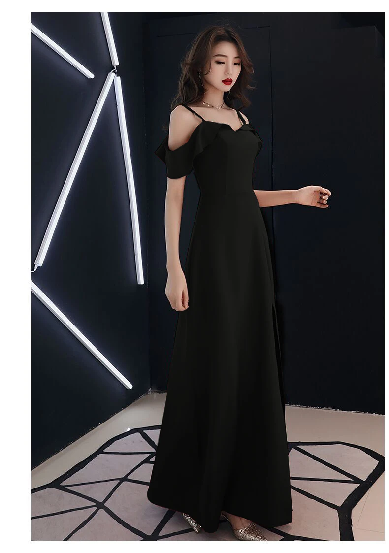 Красное подростковое элегантное платье подружки невесты Vestido Largo Sirena черные вечерние платья для гостей на свадьбу сексуальное платье для выпускного вечера