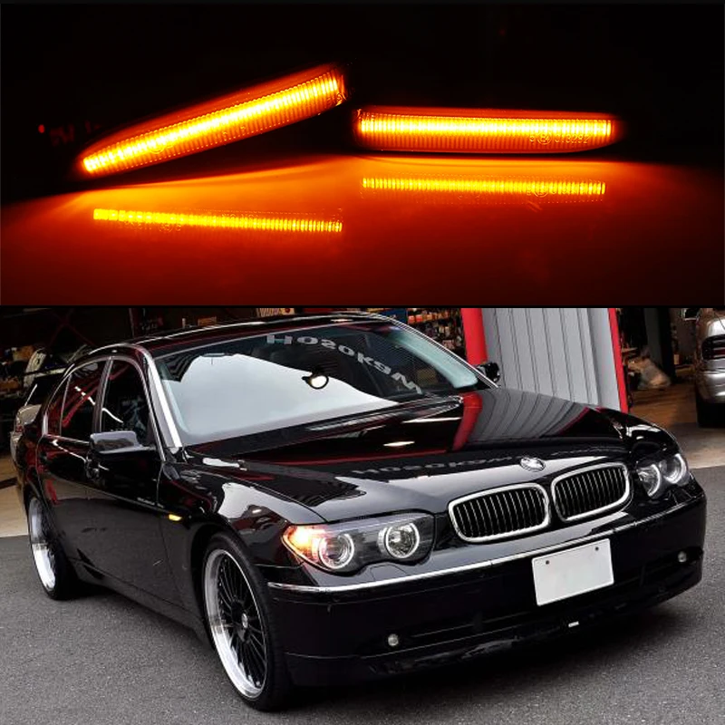 IJDM для 2002 2008 BMW 7 серии E65 E66 E67 745LI 750LI 760Li B7 затемненные линзы янтарные Светодиодные