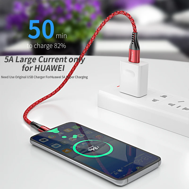 Essager светодиодный usb-кабель типа C кабель для быстрой зарядки кабель usbc для Xiaomi K20 samsung Oneplus 7 Pro зарядное устройство для мобильного телефона