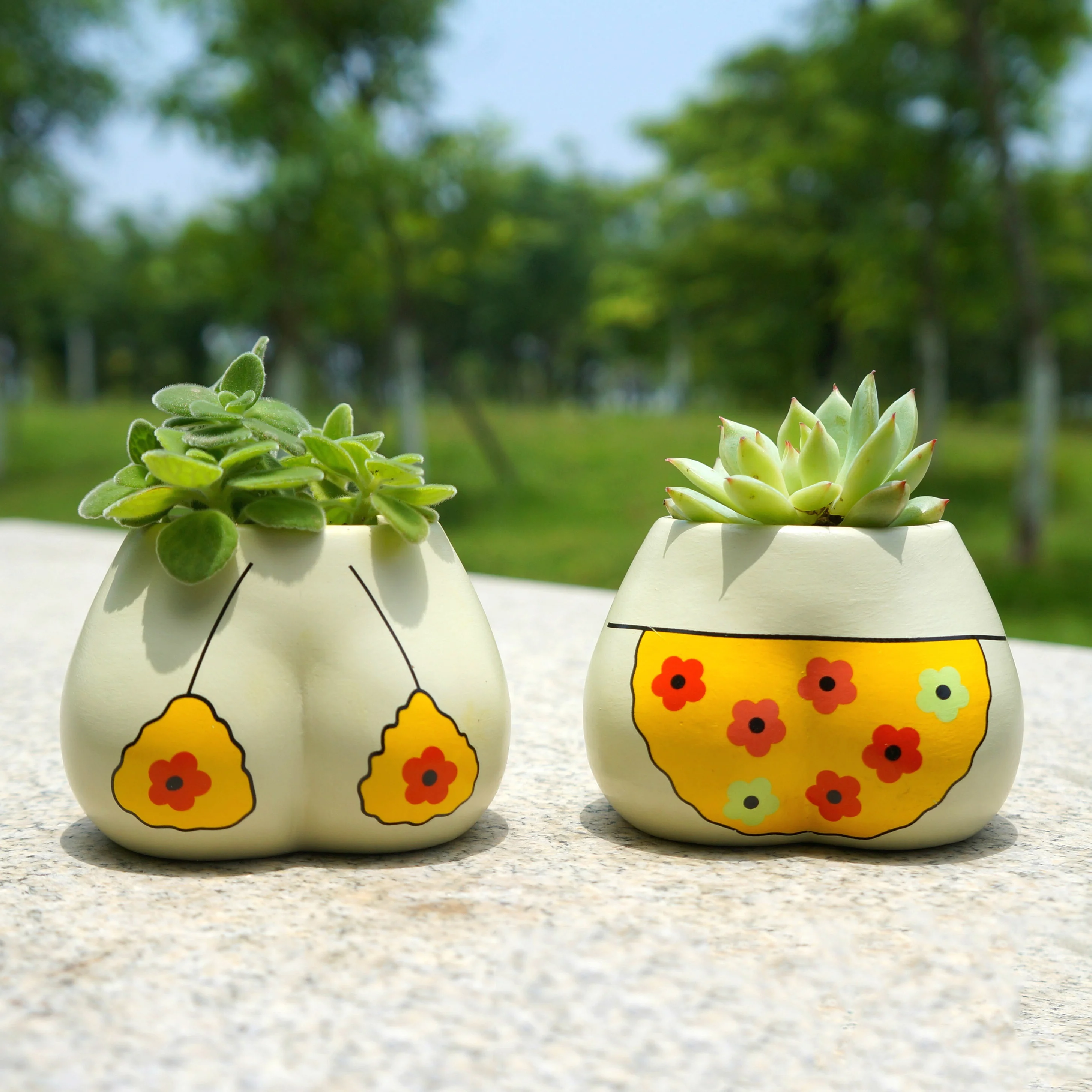 

Cute Flower Pot Planter Desktop Ceramic Vase Home Decor Ornaments Garden Decoration Mini Pot Succulent Plant Pot