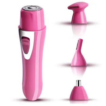 

4 in 1 Multifunctional Lady Shaver Waterproof Remover USB Rechargeable Painless Portable Facial Hair Trimmer for Body,Nose,fac