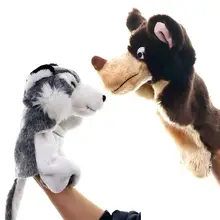 Cute Wolf Animal Plush Soft Doll Hand Puppet Storytelling Parent-Child Toy Gift
