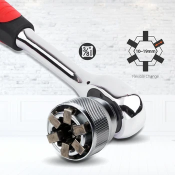 

Adaptive Wrench All-Fitting Multi Drill Attachment Magic Tool Universal Wrench Cover Chrome Molybdenum Steel Universal Sleeve