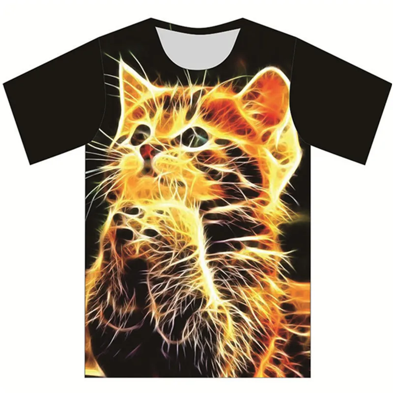 Модная футболка для мужчин и женщин летняя мальчиков девочек с принтом животных