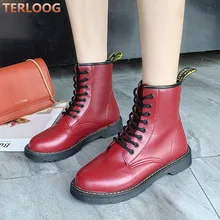 Женские повседневные ботильоны; женские зимние теплые ботинки; женская обувь из искусственной кожи на шнуровке; женская обувь на платформе; большие размеры 35-40; mujer; X829