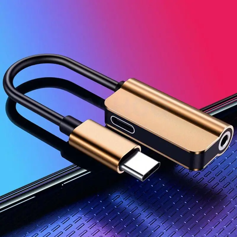 2 в 1 usb type-C аудио адаптер для зарядки type C Мужской Женский Разъем для наушников Pro конвертер P20 для huawei Зарядка 3,5 мм до w X4O9