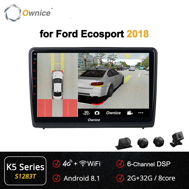 Ownice K1 K2 K3 Автомагнитола стерео для Ford Ecosport Android 9,0 автомобильный dvd gps плеер с радио Vedio навигация 2G ram 4G