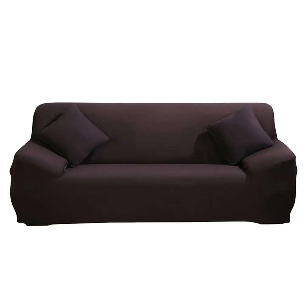 Эластичный диванных чехлов для гостиной диван полотенце скольжению диван крышку strech диван Чехол 1/2/3/4-seater чехол для дивана - Цвет: Brown