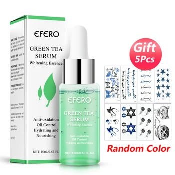 

EFERO Green Tea Extract Serum Moisturizing Whitening Essence Face Cream Anti Aging Acne Treatment Face Serum Firming Face Cream