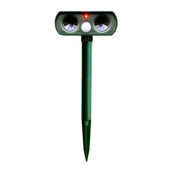 

Easy Install Ultrasonic Animal Waterproof Outdoor Garden Dog Cat Pest Control Home ABS Solar Powered Repellent Scarer Deterrent