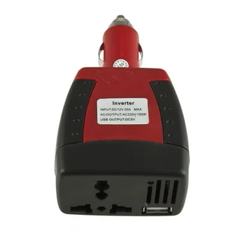 

Hot Car styling cigarette lighter Power Supply 150W 12V DC to 220V Car Power Inverter Adapter