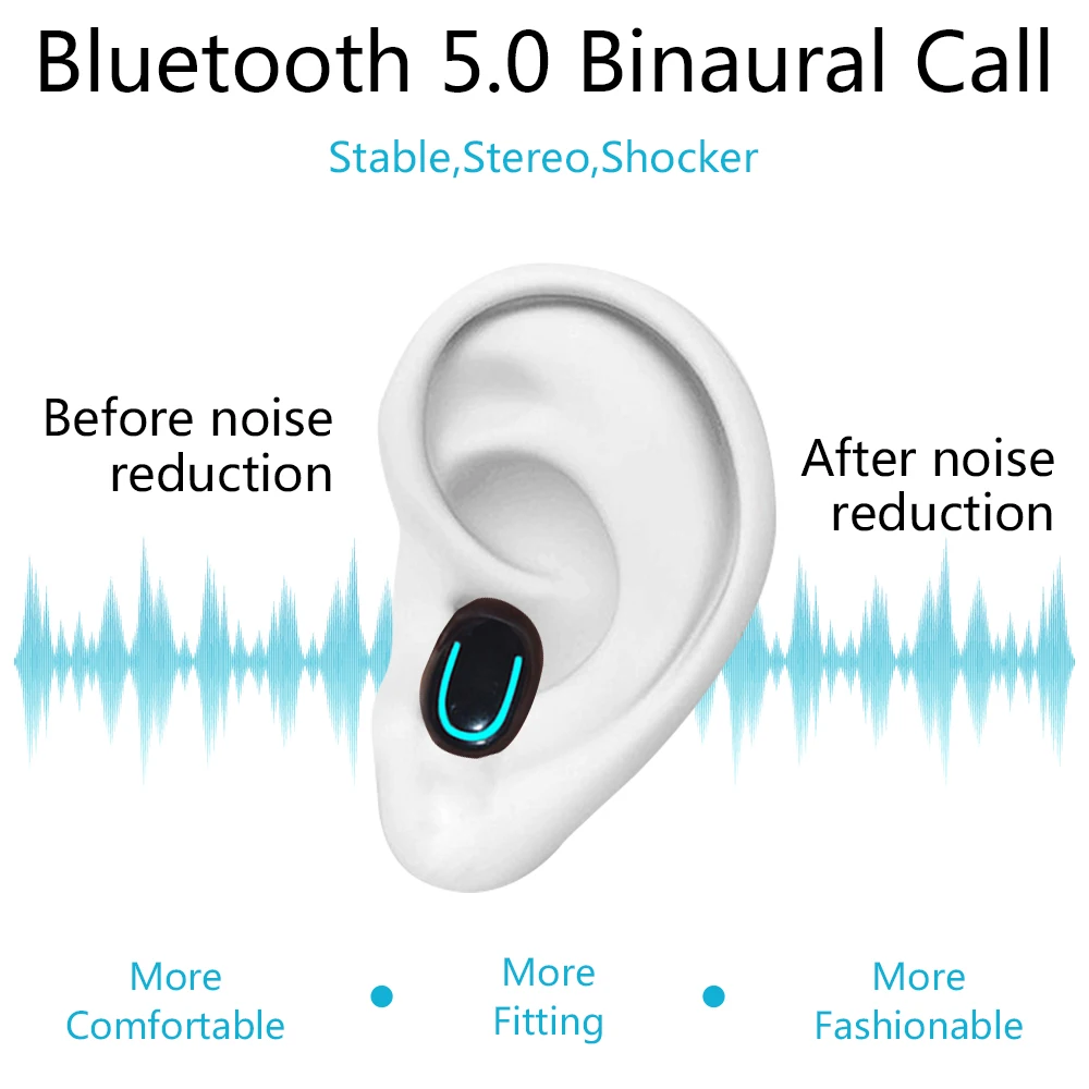 Оригинальные беспроводные наушники Q32 TWS с Bluetooth 5,0, Спортивная гарнитура, наушники-вкладыши для iphone и телефонов на android с внешним аккумулятором