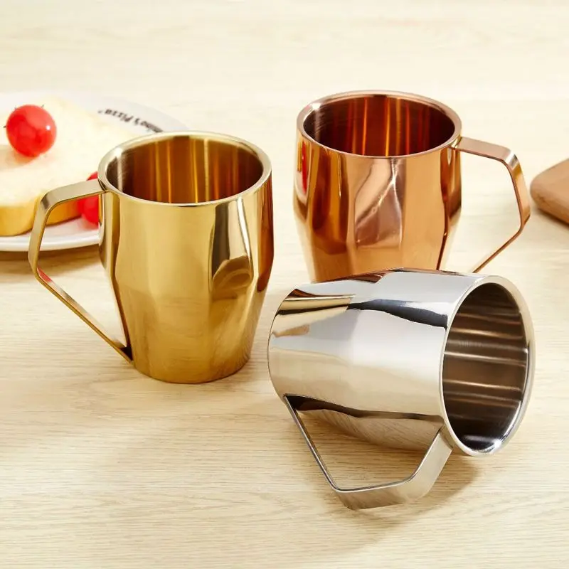 

340ml Stainless Steel Mug Cup Double Wall Portable Travel Beer Coffee Tea Water Cups Heat Insulation