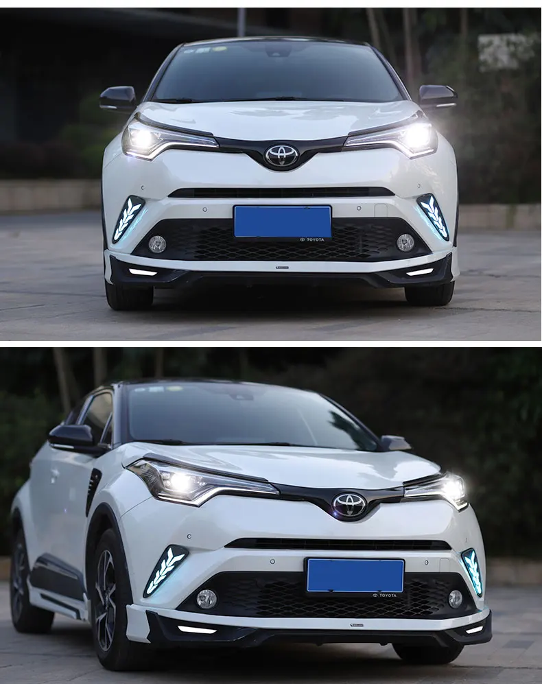 Автомобильный Стайлинг для- новых Toyota CHR фар, все светодиодный фары DRL, Би-светодиодный объектив, Высокий Низкий Луч, светодиодный, с динамическим поворотом