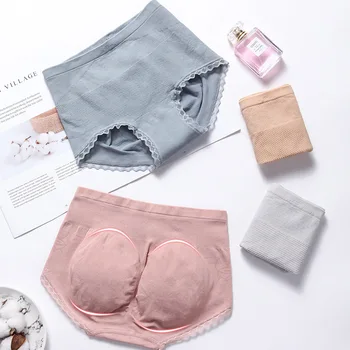 

3D Honeycomb Nest Underwear High Waist Seamless Belly Pull-up Hip Cotton Breathable Lady's Elastic Triangles