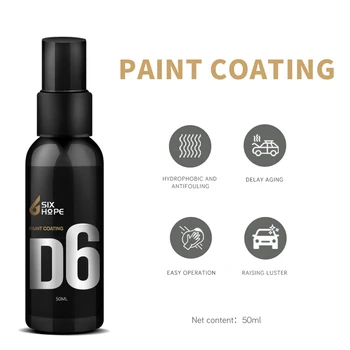 

50ml D6 Car Hydrophobic Glass Coating Car Liquid Ceramic Coat Anti-scratch Paint Care with Towels Car Cleaning Auto Accessories