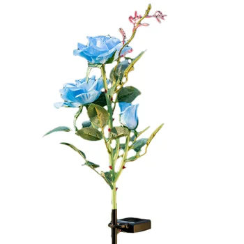 

3LED Rose Solar Light Garden Light Up Rose Flower Stake Outdoor Solar Powered Rose Light for Garden Patio Backyard Christmas Pat