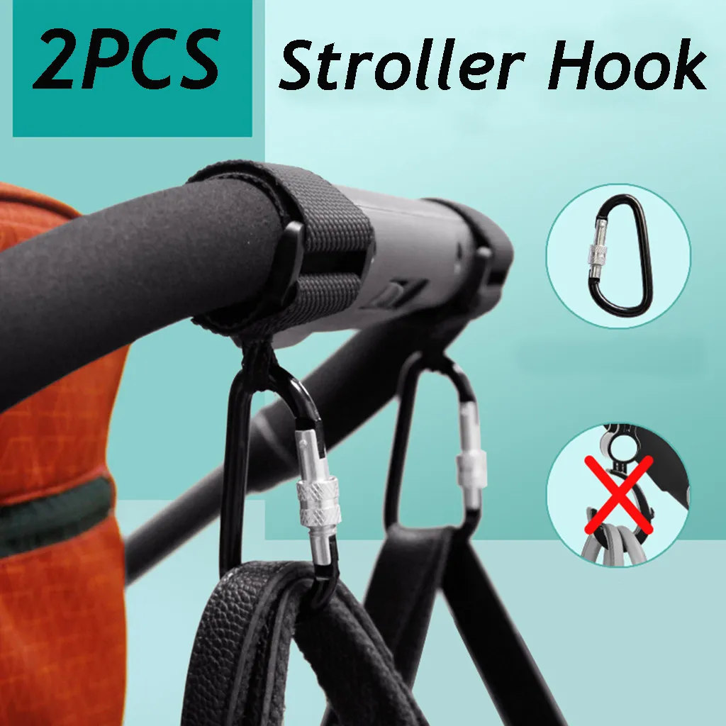 

New Baby Child Hanging Stroller Hook Clip Stroller Metal suitable for all strollers aluminum carabiner non-slip Metal hook