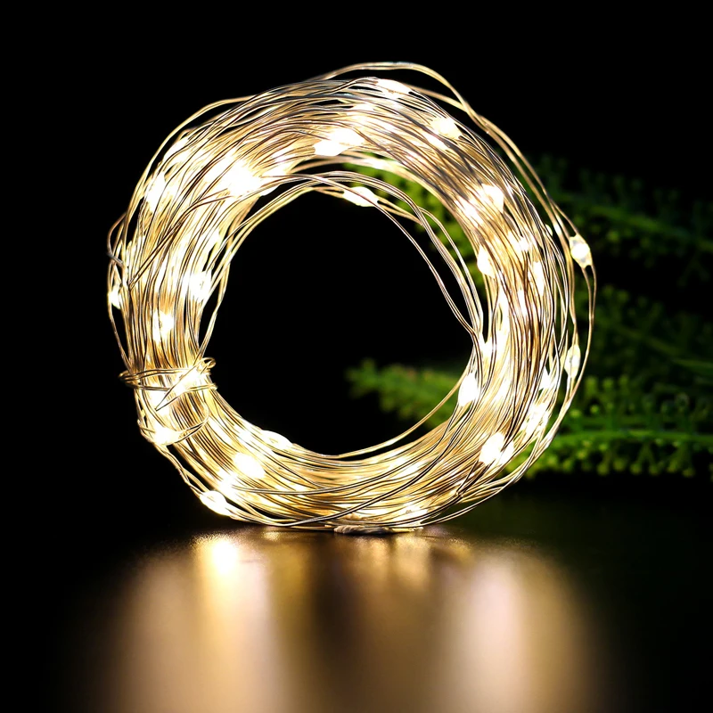 10X include battery 10 20LEDS 3 Modes LED Garlands Holiday String Lighting Copper Wire Fairy Lights For Christmas Decoration solar powered outdoor string lights String Lights