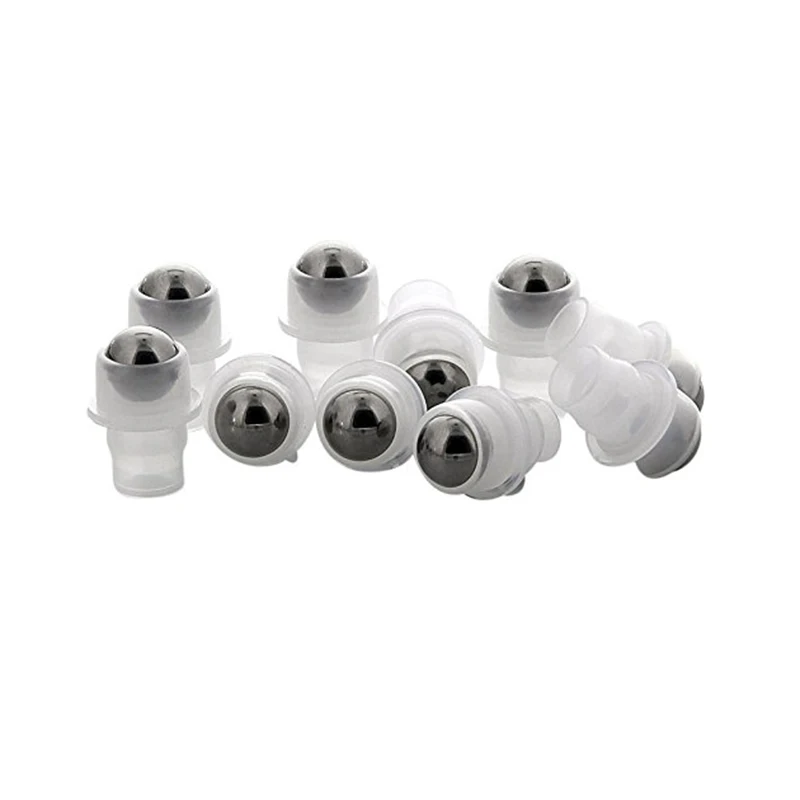 10Pcs/lot Stainless Steel Roller Balls Head Ball Plug Suit for 10ml 5ml Glass Roller Bottles Essential Oil Bottles