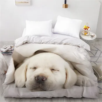 

3D Printed Custom Design Duvet Cover Quilt Comforter Blanket Case Covers Bedding Set Animal Pet Dog Black QuiltClothes