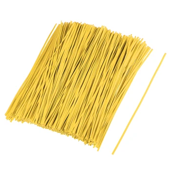 

uxcell 500pcs 6 Inches Plastic Twist Ties Reusable Cable Cord Wire Ties Yellow For Home, Business, Institutions