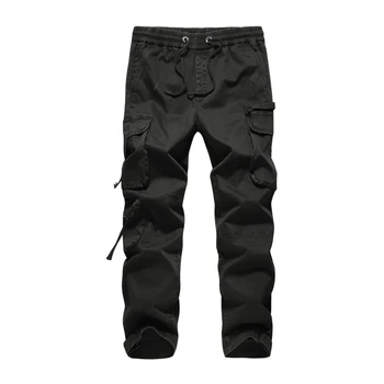

Cargo Pants Men 2019 Mens Elastic Waist Cotton Pants Man Military Tactical Combat Army Trousers Male Hiphop Pocket Joggers Pants
