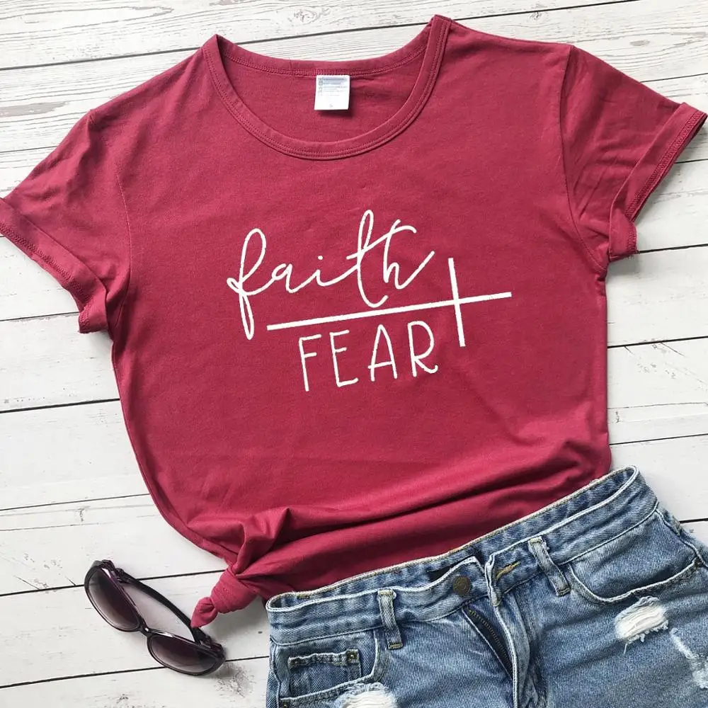 Faith over fear модный привлекательный раздельный купальник moda religión puro algodón Круз gráfica