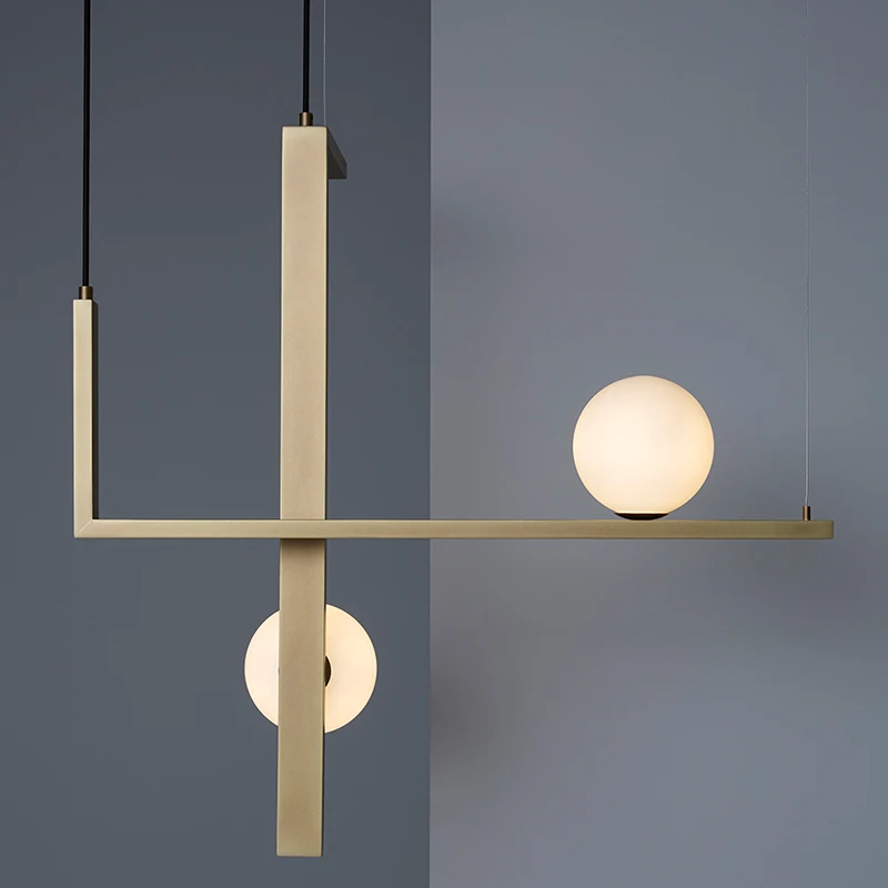 

Nordic Pendent Lighting Post Modern Simple Living Room Pendent Lamp Create Dining Room Bedroom Bar Villa LED Glass Hanging Pendent Lights