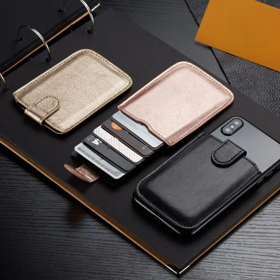 New Arrival Mini Slim Portable PU leather Card Holders Pulled Design Men Wallet Gradient Color 5 Cards Money Short Women Purse