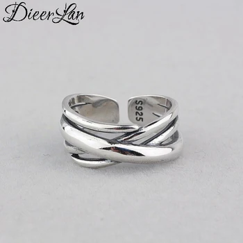 

DIEERLAN Bohemian Vintage 925 Sterling Silver Irregular Rings For Women Men Engagement Rings Girls Party Gifts Anillos 2020