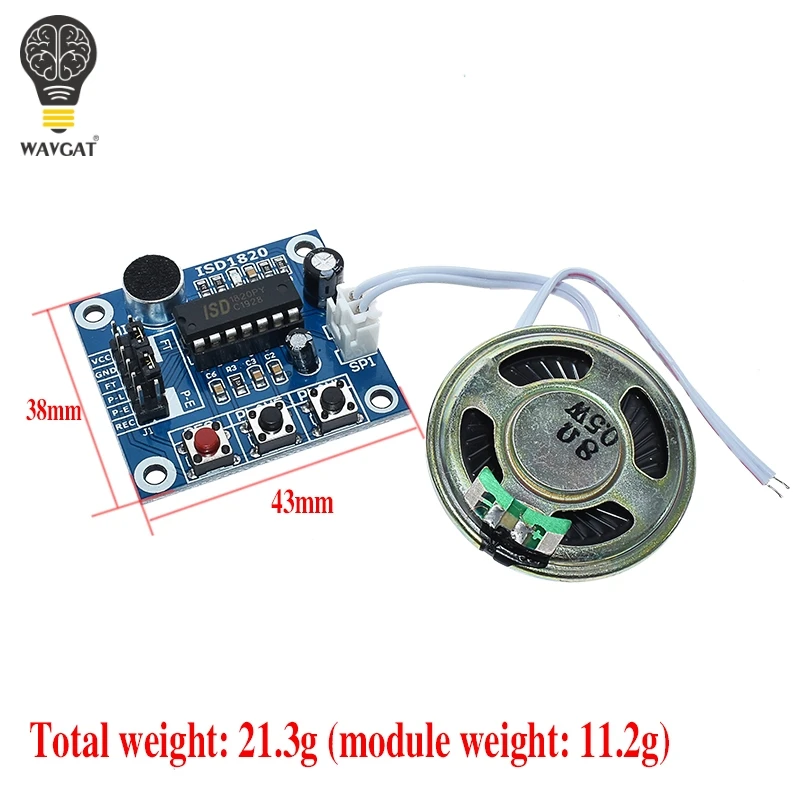 Модуль записи ISD1820 голосовой модуль плата голоса модуля телефона с микрофонами +