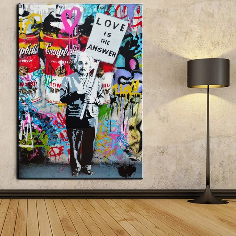 Faicai Art Frida Einstein принты поп арт картины красочные настенные художественные на
