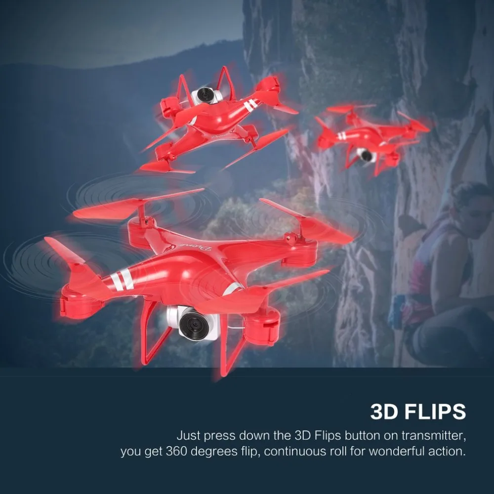 KY101S Wi-Fi FPV широкоугольная 720P камера селфи RC Дрон высота удержания Безголовый режим 3D флипс один ключ возврат Квадрокоптер 18 мин