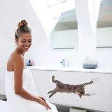 SK-2005 реалистичный динозавр кошка холодильник камера горшок шкаф Бар витрина креативные классные наклейки на стену