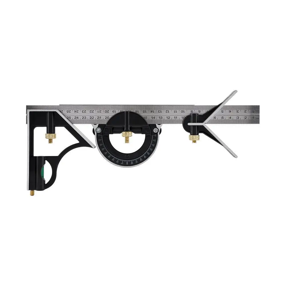 

Factory Direct Selling Top Grade Measuring Tools Combination Angle Ruler 300 Mm Stainless Steel Multi-functional Combination Squ
