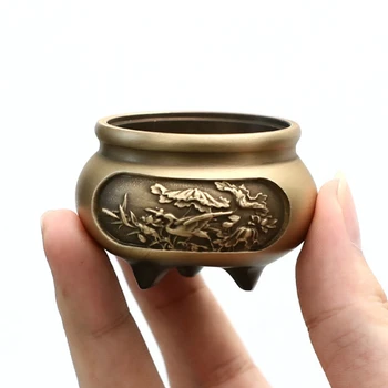 

Classic Chinese Small Incense Burner Copper Creative Incense Burner Living Room Queimador De Incenso Home Decoration BD50XX