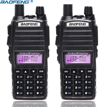 

2Pcs BaoFeng UV-82T Tri-Band Walkie Talkie 136-174Mhz 220-260Mhz 400-520Mhz amatuer Two Way portable ham Radio Up Of uv-82 uv82