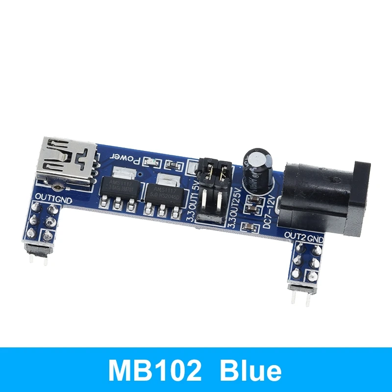 MB102 Breadboard-Stromversorgungsmodul / MB102 weißes Breadboard-dediziertes Leistungsmodul 2-Wege 3,3 V 5 V MB-102 lötfreies Breadboard – Detail 13