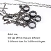 Adult Kids Kurapika Chains Bracelet Hunter Cosplay Cool Five Finger Rings Rapers Full-five Fingers Rings Fashion Jewelry 5