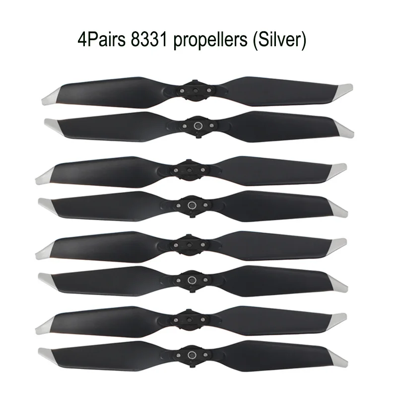 Silver 4 пары малошумных 8331 быстроразъемных пропеллеров для Mavic Pro Platinum для DJI Mavic Pro Аксессуары для лопастей Prop(золотистый/серебристый - Цвет: Silver