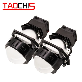 

TAOCHIS 3.0 Inches Car BI LED Projector lens Headlights spot lights Bi-LED lens H4 with high beam and low beam fast bright LHD