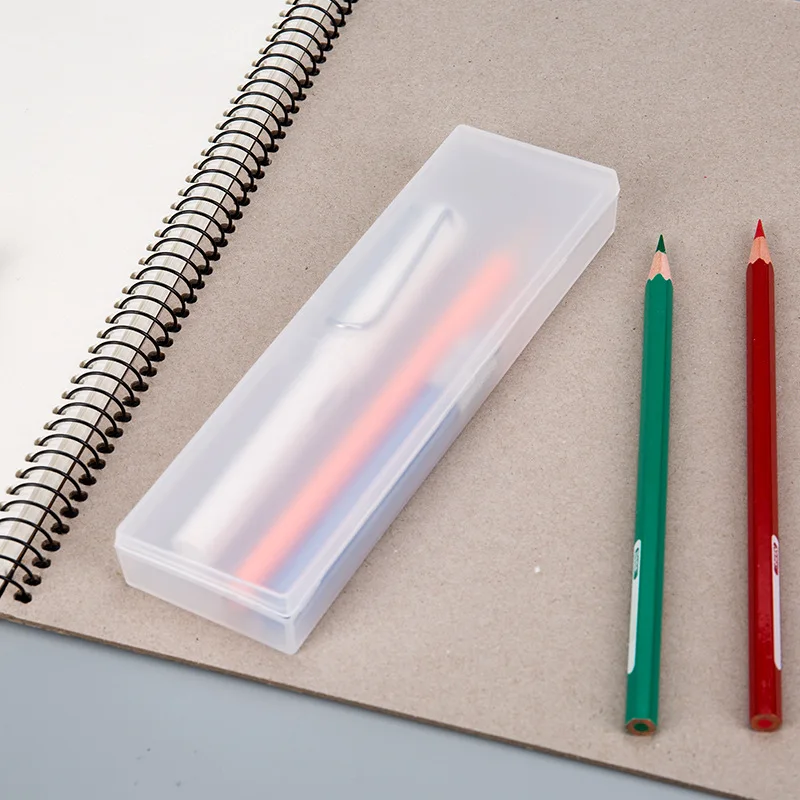 Rectangular Acrylic Transparent Plastic Pen Boxes Stationery Pencil 1pc Cas Z7H7 